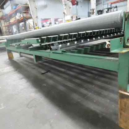 78" x 87-1/2" W Belt Driven Power Roller Pallet Conveyor 2.5"OD 22FPM Needs Belt