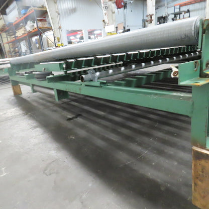 78" x 87-1/2" W Belt Driven Power Roller Pallet Conveyor 2.5"OD 22FPM Needs Belt
