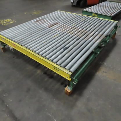 78" x 87-1/2" W Belt Driven Power Roller Pallet Conveyor 2.5"OD 22FPM Needs Belt