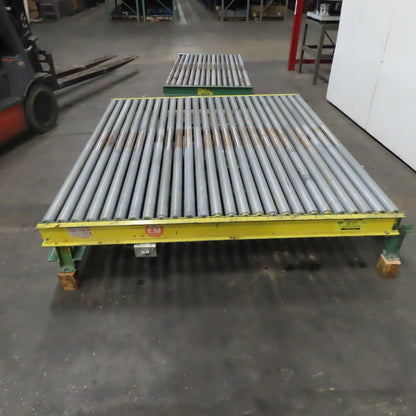 78" x 87-1/2" W Belt Driven Power Roller Pallet Conveyor 2.5"OD 22FPM Needs Belt