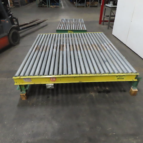 78" x 87-1/2" W Belt Driven Power Roller Pallet Conveyor 2.5"OD 22FPM Needs Belt