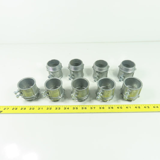 Neer TC505 1-1/2" Set Screw Conduit Connector Coupling Lot Of 9