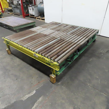 76" x 87-1/2" W Belt Driven Power Roller Pallet Conveyor 2.5"OD 22FPM Needs Belt