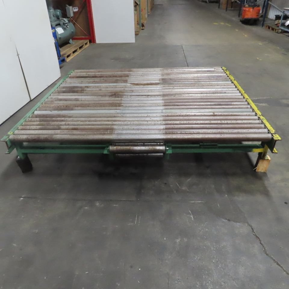 76" x 87-1/2" W Belt Driven Power Roller Pallet Conveyor 2.5"OD 22FPM Needs Belt