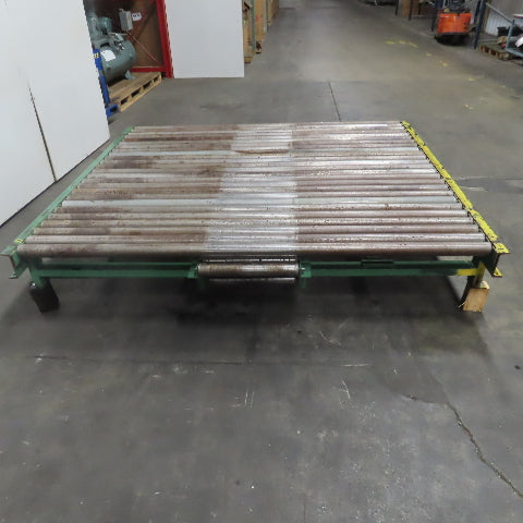 76" x 87-1/2" W Belt Driven Power Roller Pallet Conveyor 2.5"OD 22FPM Needs Belt