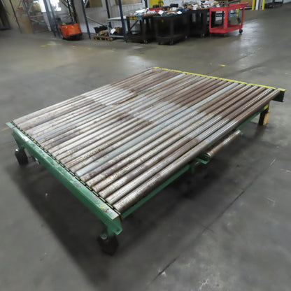 76" x 87-1/2" W Belt Driven Power Roller Pallet Conveyor 2.5"OD 22FPM Needs Belt