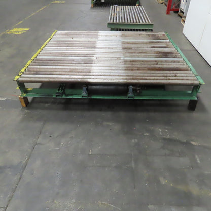 76" x 87-1/2" W Belt Driven Power Roller Pallet Conveyor 2.5"OD 22FPM Needs Belt