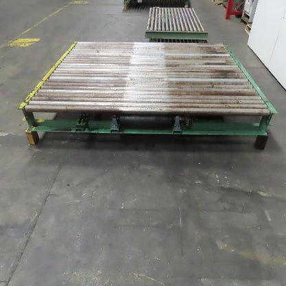 76" x 87-1/2" W Belt Driven Power Roller Pallet Conveyor 2.5"OD 22FPM Needs Belt