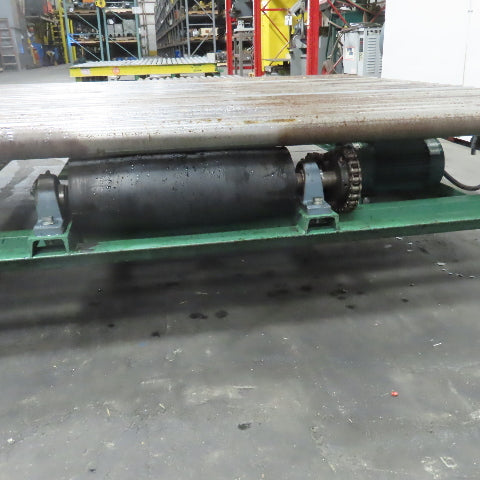 76" x 87-1/2" W Belt Driven Power Roller Pallet Conveyor 2.5"OD 22FPM Needs Belt