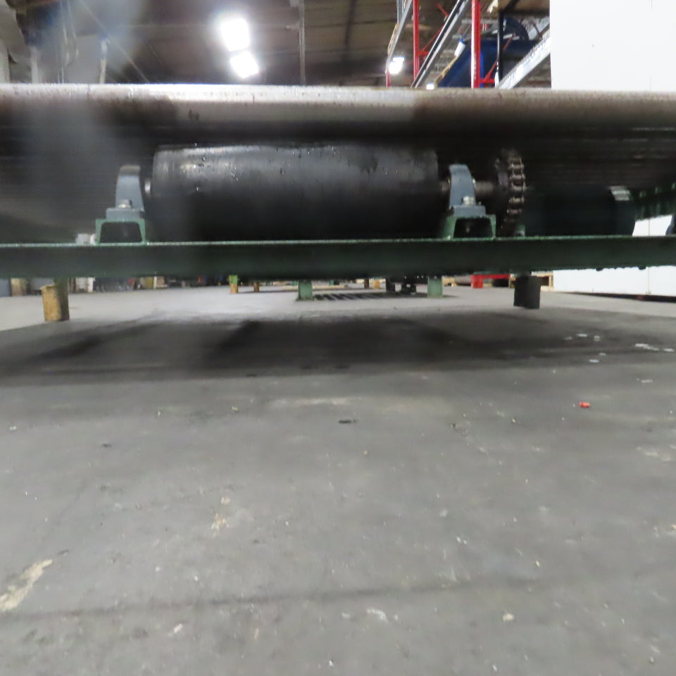 76" x 87-1/2" W Belt Driven Power Roller Pallet Conveyor 2.5"OD 22FPM Needs Belt