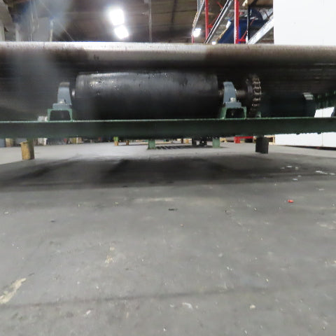 76" x 87-1/2" W Belt Driven Power Roller Pallet Conveyor 2.5"OD 22FPM Needs Belt