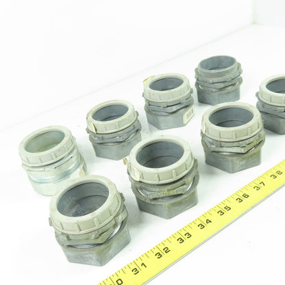 TC-216-SC 2" Conduit Compression Connector Fitting Steel City Lot of 8