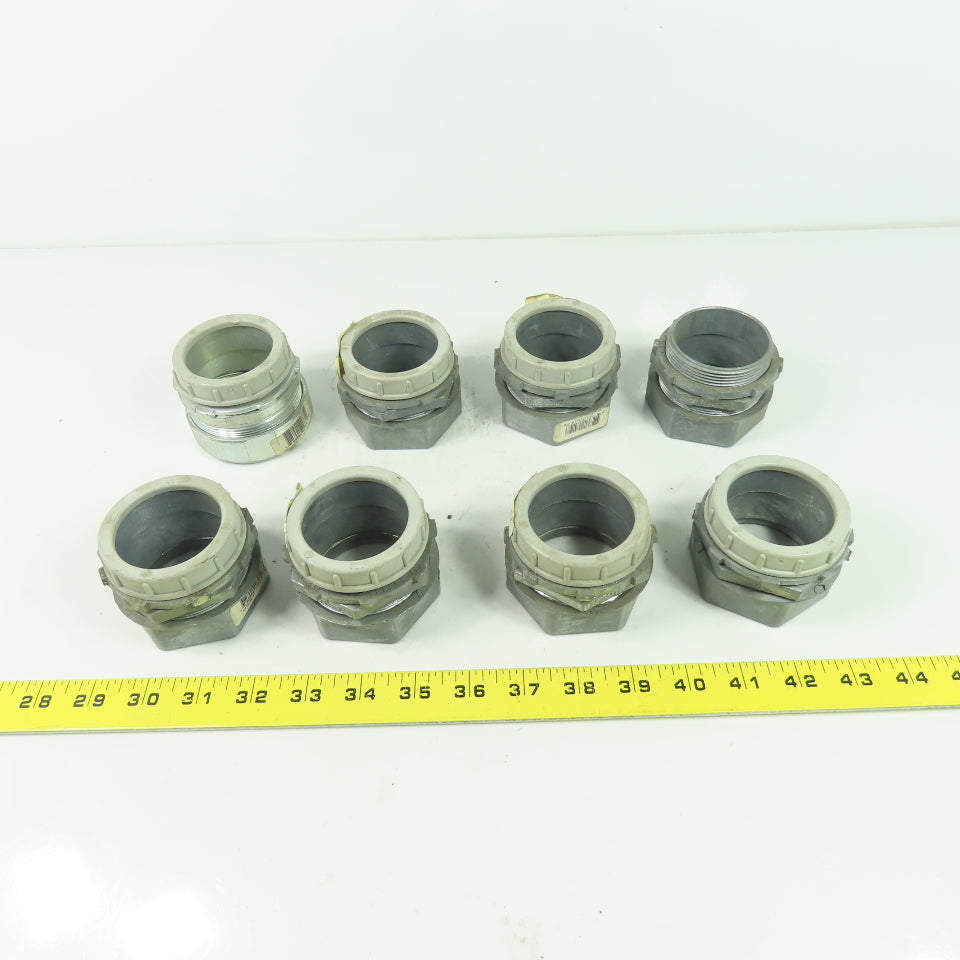 TC-216-SC 2" Conduit Compression Connector Fitting Steel City Lot of 8