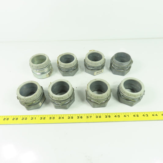 TC-216-SC 2" Conduit Compression Connector Fitting Steel City Lot of 8