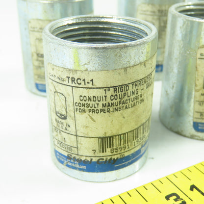 Steel City TRC1-1 1" Rigid Galvanized Threaded Conduit Coupling Lot Of 9