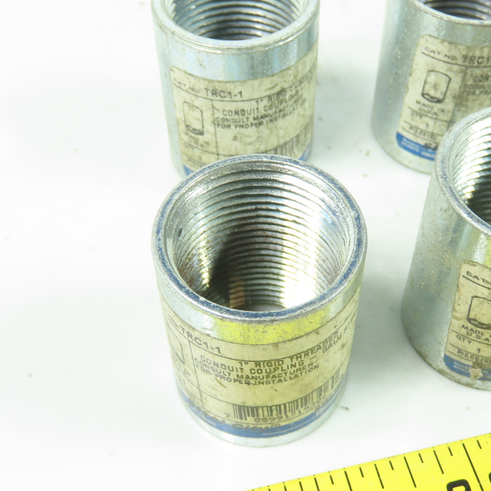 Steel City TRC1-1 1" Rigid Galvanized Threaded Conduit Coupling Lot Of 9