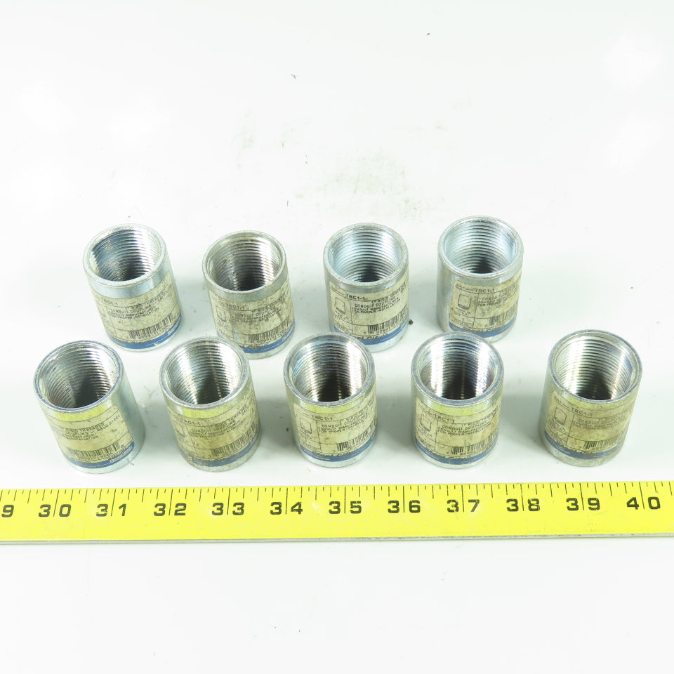 Steel City TRC1-1 1" Rigid Galvanized Threaded Conduit Coupling Lot Of 9