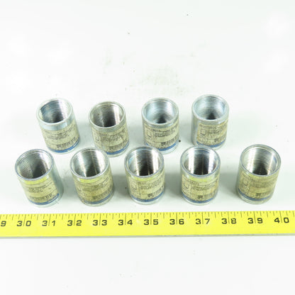 Steel City TRC1-1 1" Rigid Galvanized Threaded Conduit Coupling Lot Of 9