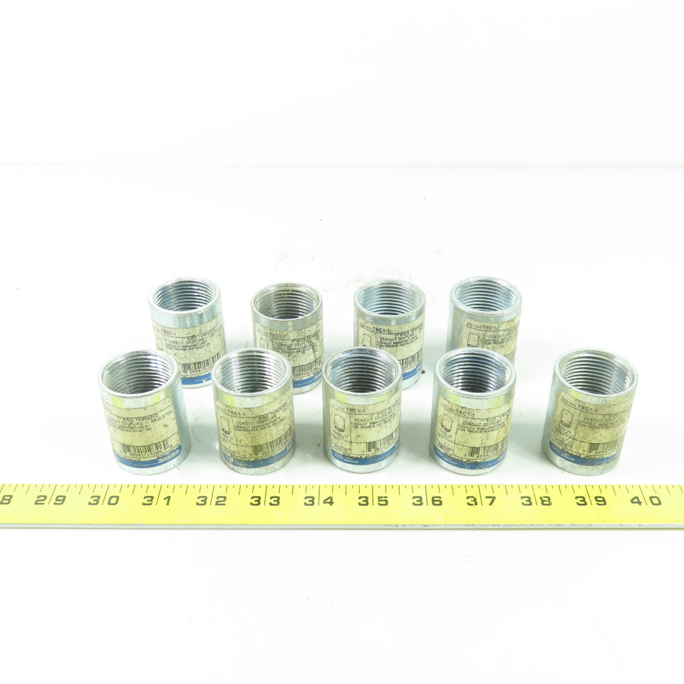 Steel City TRC1-1 1" Rigid Galvanized Threaded Conduit Coupling Lot Of 9