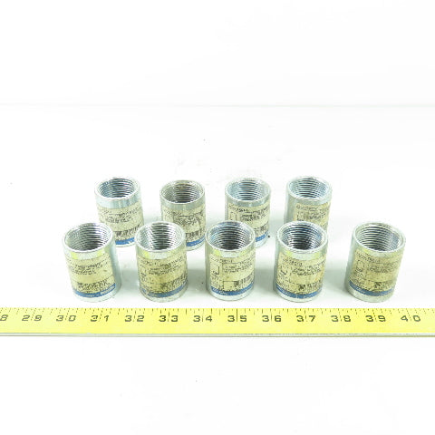 Steel City TRC1-1 1" Rigid Galvanized Threaded Conduit Coupling Lot Of 9