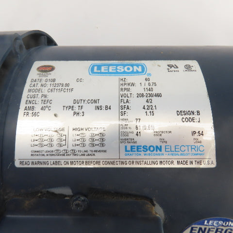 Morse 18GCT 30:1 Ratio Dual Output Gear Motor 38RPM 230/460V 3PH 1HP 3/4" Shaft