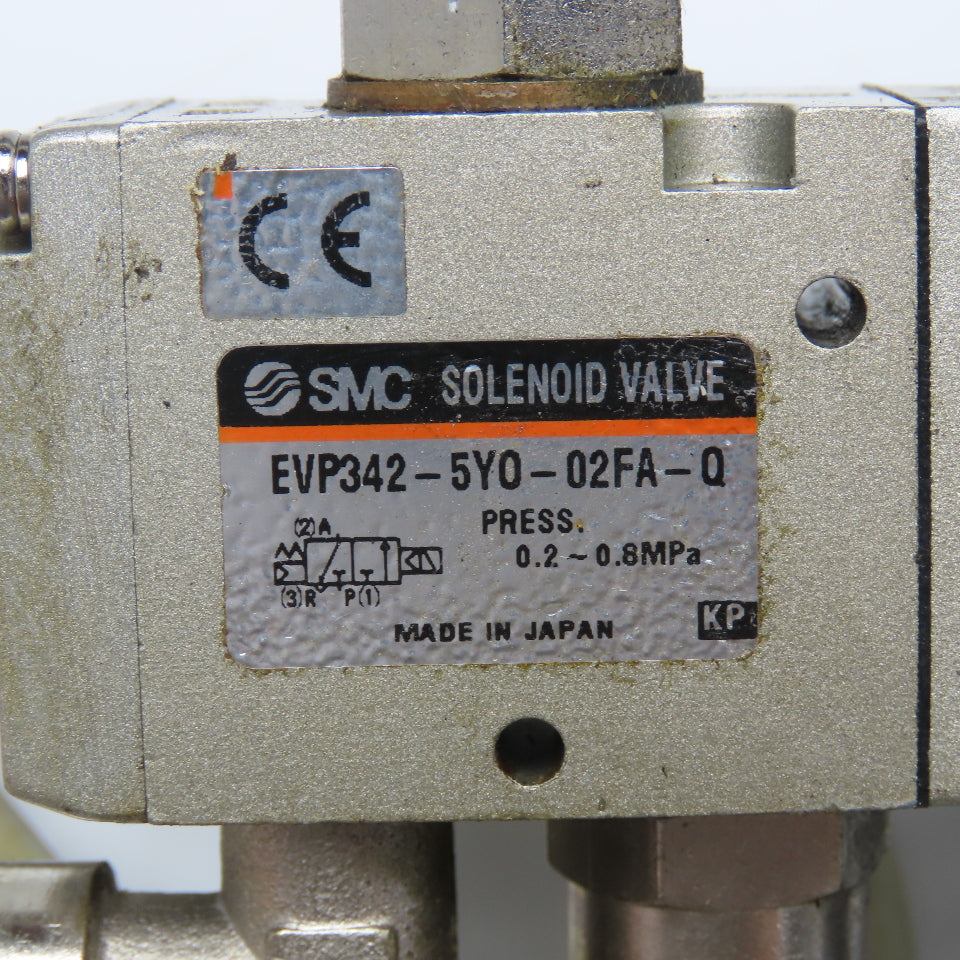 SMC EVP342-5YO-02FA-Q 3/2 Position Pneumatic Solenoid Valve 24V AC/DC Coil