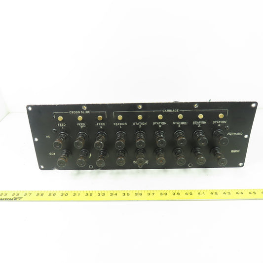 Hardinge AHC Auto Chucker Carriage & Cross Slide Operator Control Panel