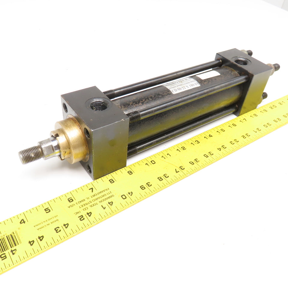 Idroteck CD 50/22x180 SX 50mm Bore 180mm Stroke Double Acting Hydraulic Cylinder