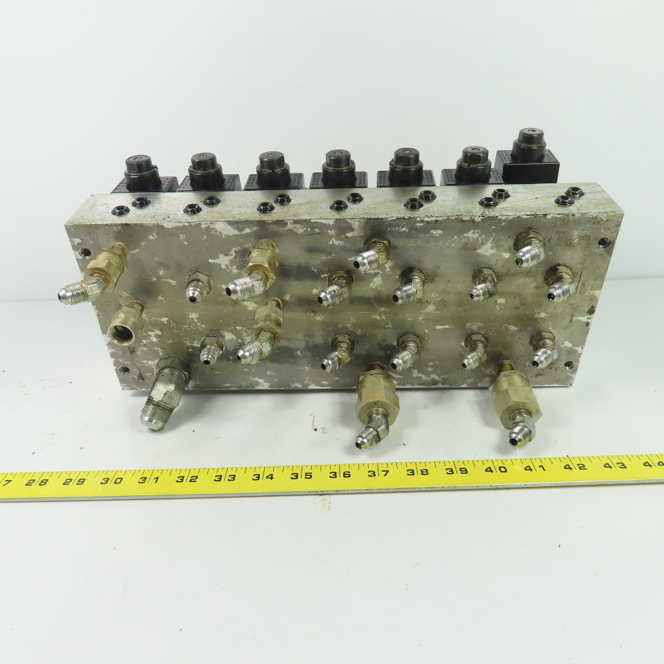 Double A QM-005-C-10B1-TSP Hydraulic Solenoid Valve Bank Manifold Block 115VCoil