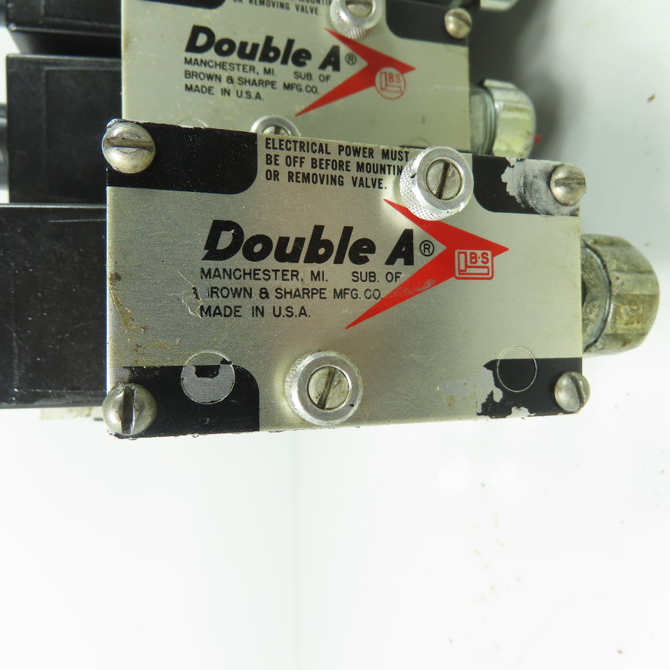 Double A QM-005-C-10B1-TSP Hydraulic Solenoid Valve Bank Manifold Block 115VCoil