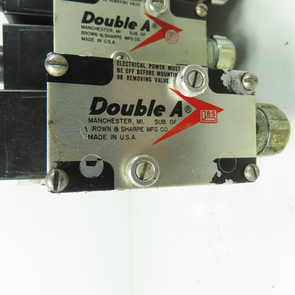 Double A QM-005-C-10B1-TSP Hydraulic Solenoid Valve Bank Manifold Block 115VCoil
