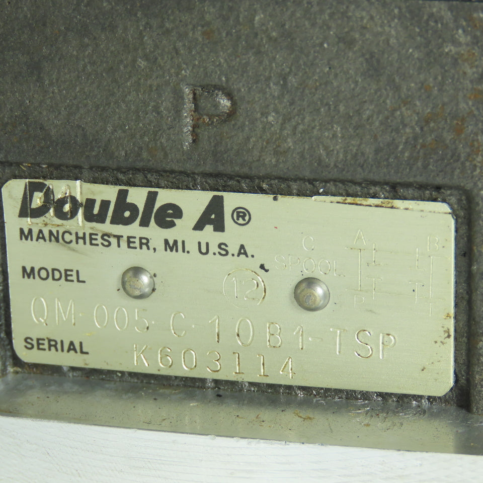 Double A QM-005-C-10B1-TSP Hydraulic Solenoid Valve Bank Manifold Block 115VCoil