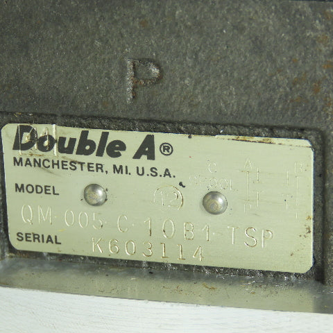 Double A QM-005-C-10B1-TSP Hydraulic Solenoid Valve Bank Manifold Block 115VCoil