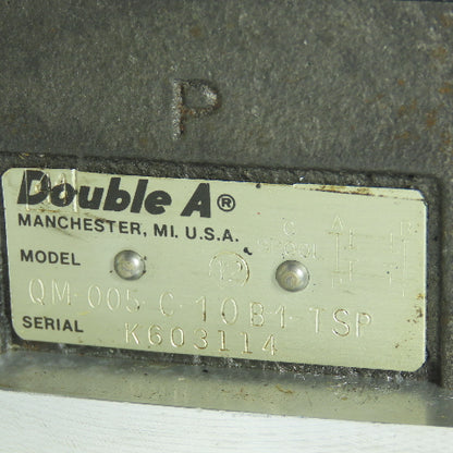 Double A QM-005-C-10B1-TSP Hydraulic Solenoid Valve Bank Manifold Block 115VCoil
