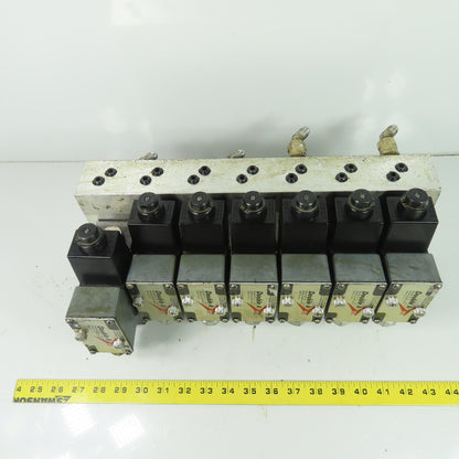 Double A QM-005-C-10B1-TSP Hydraulic Solenoid Valve Bank Manifold Block 115VCoil