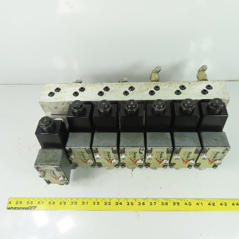 Double A QM-005-C-10B1-TSP Hydraulic Solenoid Valve Bank Manifold Block 115VCoil