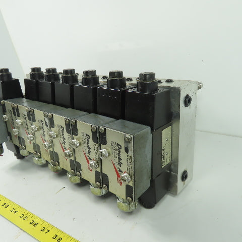 Double A QM-005-C-10B1-TSP Hydraulic Solenoid Valve Bank Manifold Block 115VCoil