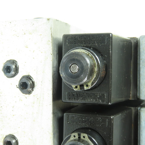 Double A QM-005-C-10B1-TSP Hydraulic Solenoid Valve Bank Manifold Block 115VCoil