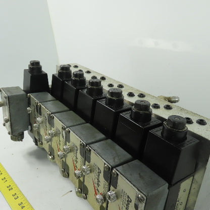 Double A QM-005-C-10B1-TSP Hydraulic Solenoid Valve Bank Manifold Block 115VCoil