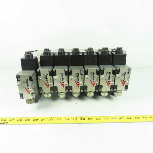 Double A QM-005-C-10B1-TSP Hydraulic Solenoid Valve Bank Manifold Block 115VCoil