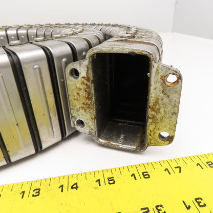 3" x 1-1/2" Flexible Stainless Steel Feed Thru Cable Carrier Energy Chain 57"