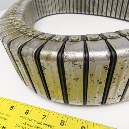 3" x 1-1/2" Flexible Stainless Steel Feed Thru Cable Carrier Energy Chain 57"