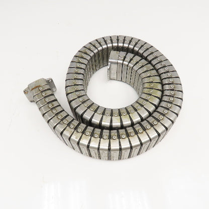3" x 1-1/2" Flexible Stainless Steel Feed Thru Cable Carrier Energy Chain 57"