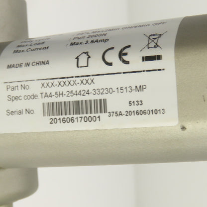 Timotion TA4-5H-254424-33230-1513-MP Series TA4 Linear Actuator 24VDC 2000N Pull