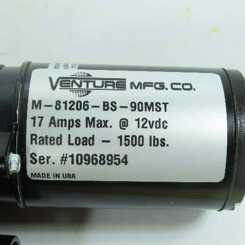 Venture M-81206-BS-90MST 12V DC Linear Actuator 1500 LBS Load