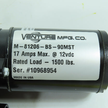 Venture M-81206-BS-90MST 12V DC Linear Actuator 1500 LBS Load