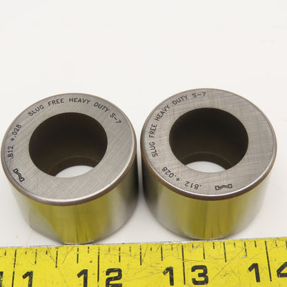 Mate Precision Tooling .812 +.028 Round Slug Free Heavy Duty S-7 Die Lot Of 2