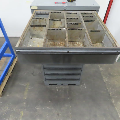 Lista 9 Drawer Industrial Small Parts Tool Storage Cabinet 28 x 28 x 60" Painted