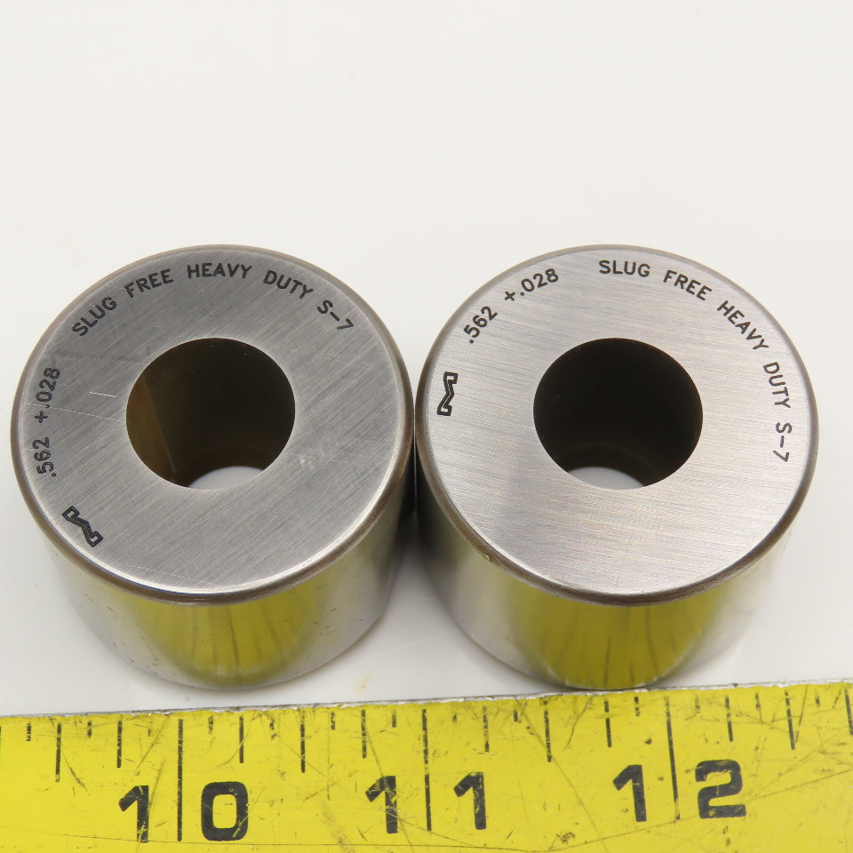 Mate Precision Tooling .562 +.028 Round Slug Free Heavy Duty S-7 Die Lot Of 2