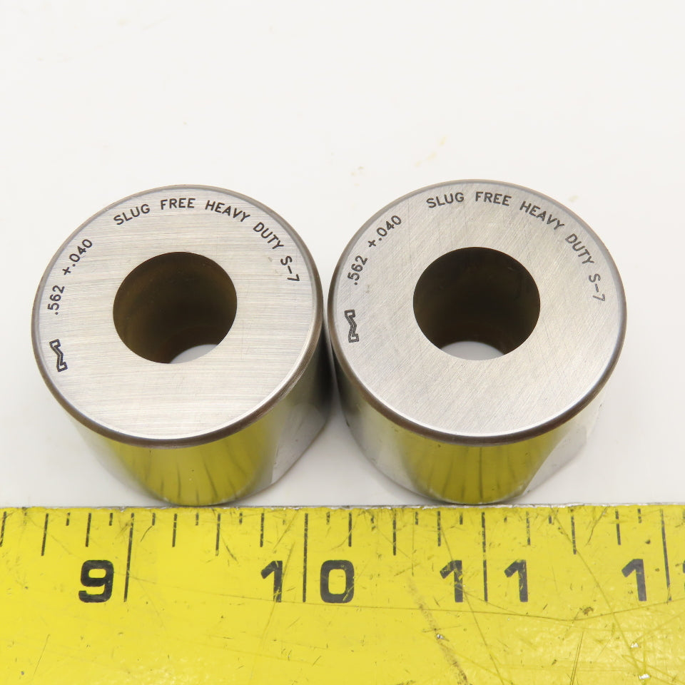 Mate Precision Tooling .562 +.040 Round Slug Free Heavy Duty S-7 Die Lot Of 2